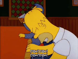 Homer Simpson slapping his forehead